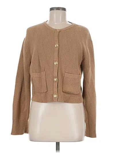 Pre-owned Jcrew Cardigan Sweater In Tan