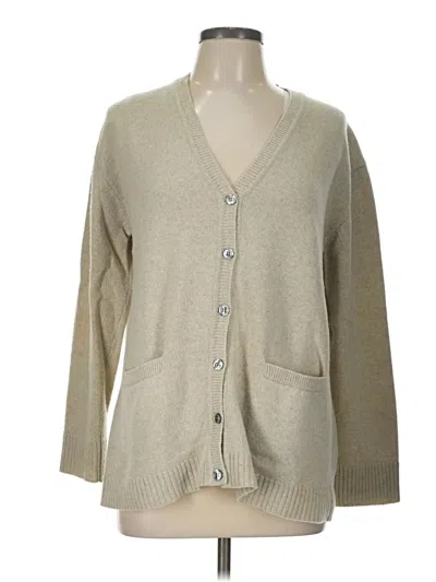 Pre-owned Jcrew Cardigan Sweater In Tan