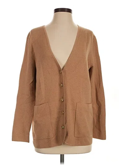 Pre-owned Jcrew Cardigan Sweater In Tan