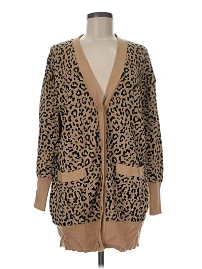 Pre-owned Jcrew Cardigan Sweater In Tan