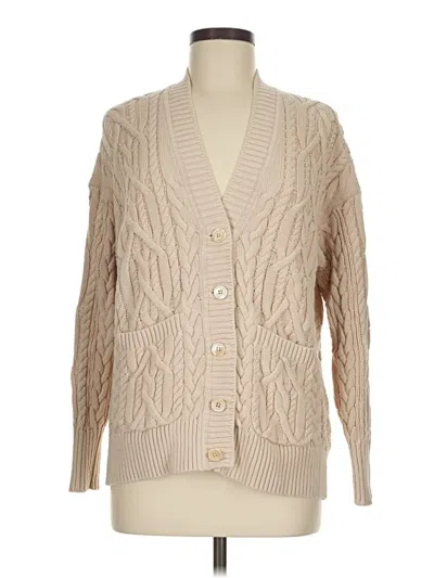 Pre-owned Jcrew Cardigan Sweater In Tan