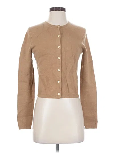 Pre-owned Jcrew Cardigan Sweater In Tan