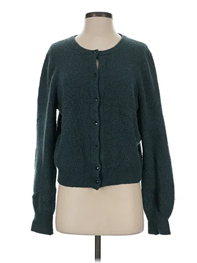 Pre-owned Jcrew Cardigan Sweater In Teal