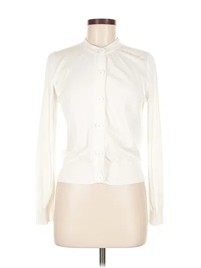 Pre-owned Jcrew Cardigan Sweater In White