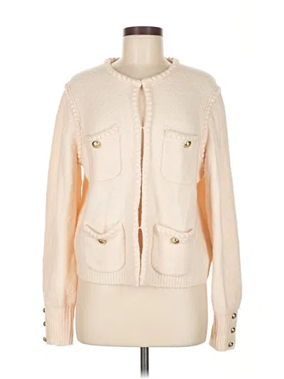 Pre-owned Jcrew Cardigan Sweater In White