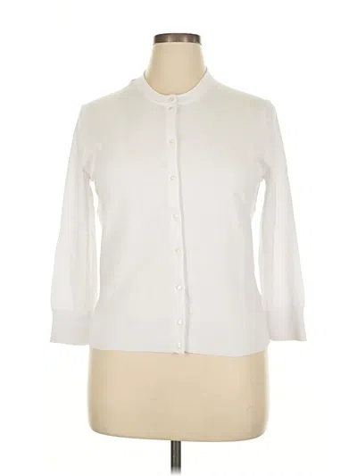 Pre-owned Jcrew Cardigan Sweater In White