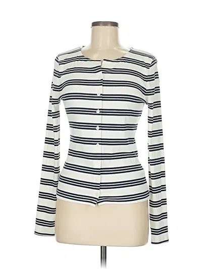 Pre-owned Jcrew Cardigan Sweater In White