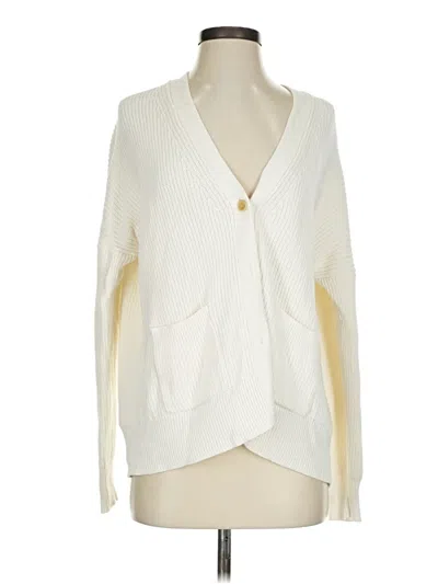 Pre-owned Jcrew Cardigan Sweater In White