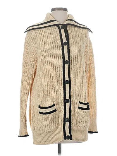 Pre-owned Jcrew Cardigan Sweater In White
