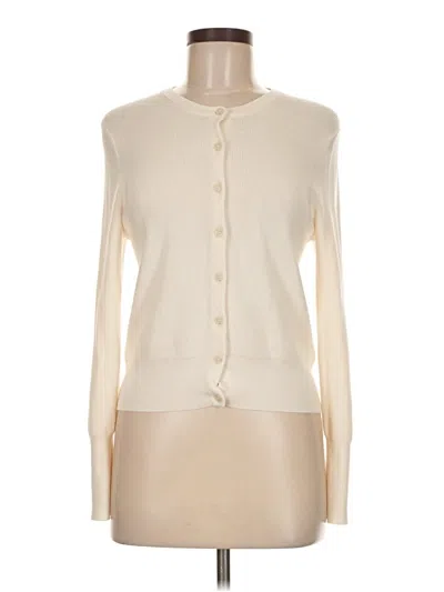 Pre-owned Jcrew Cardigan Sweater In White