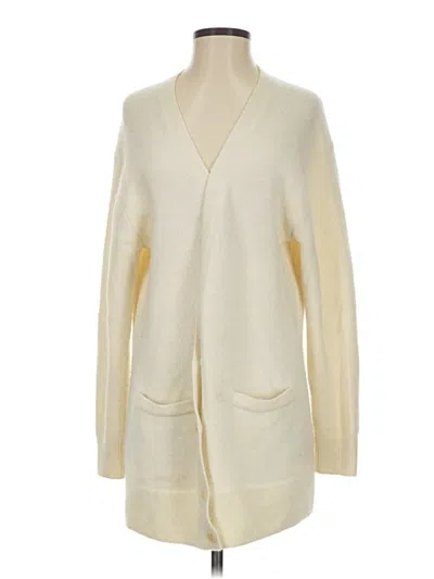 Pre-owned Jcrew Cardigan Sweater In White