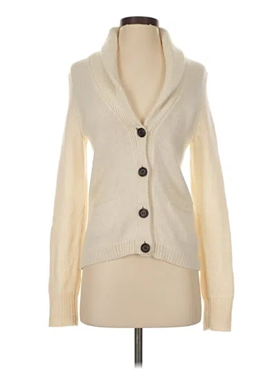 Pre-owned Jcrew Cardigan Sweater In White