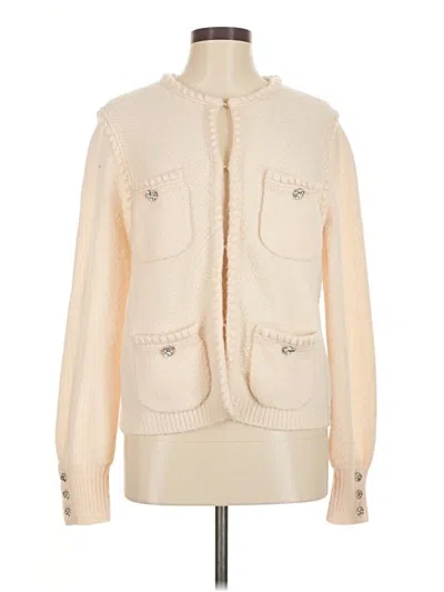 Pre-owned Jcrew Cardigan Sweater In White