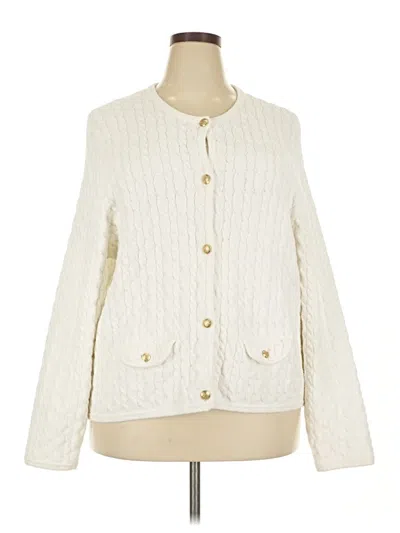 Pre-owned Jcrew Cardigan Sweater In White