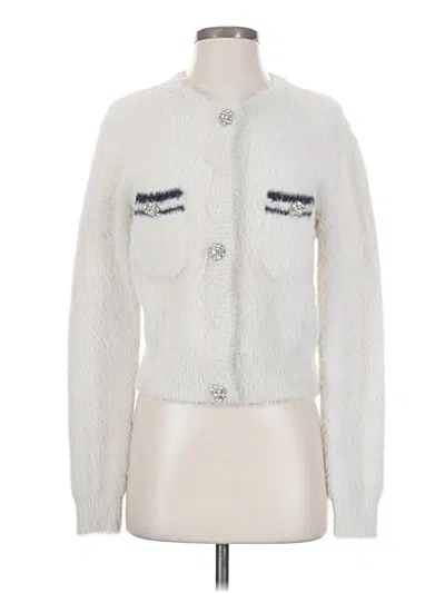 Pre-owned Jcrew Cardigan Sweater In White