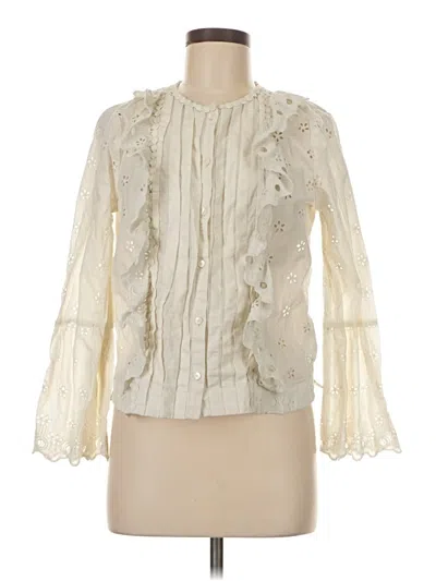 Pre-owned Jcrew Cardigan Sweater In White