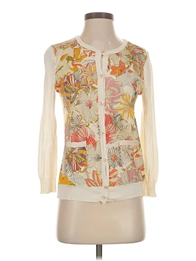 Pre-owned Jcrew Cardigan Sweater In White