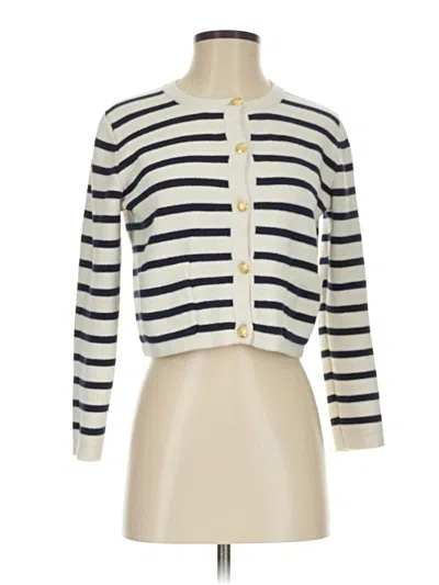 Pre-owned Jcrew Cardigan Sweater In White