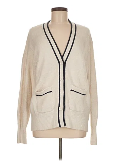Pre-owned Jcrew Cardigan Sweater In White