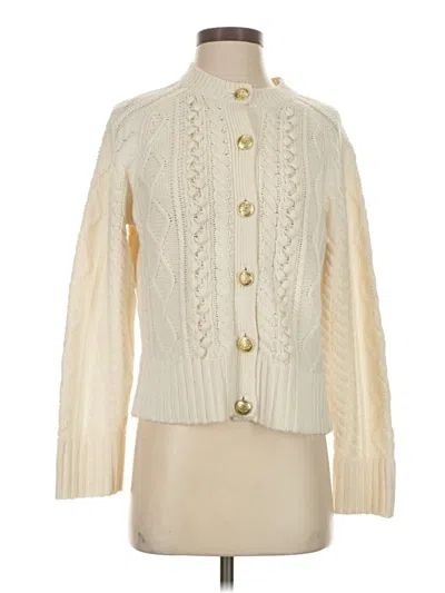 Pre-owned Jcrew Cardigan Sweater In White