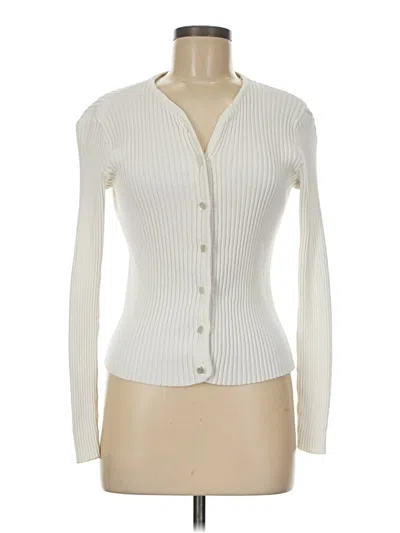 Pre-owned Jcrew Cardigan Sweater In White