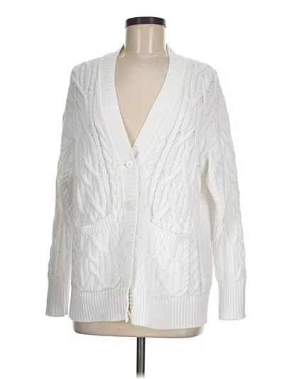 Pre-owned Jcrew Cardigan Sweater In White