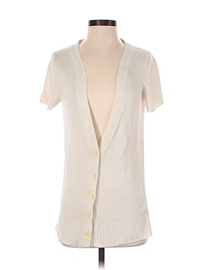 Pre-owned Jcrew Cardigan Sweater In White