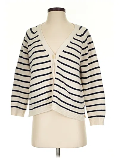 Pre-owned Jcrew Cardigan Sweater In White