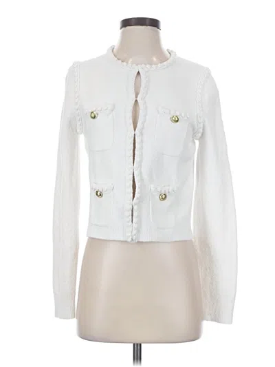 Pre-owned Jcrew Cardigan Sweater In White