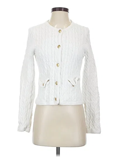 Pre-owned Jcrew Cardigan Sweater In White