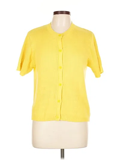 Pre-owned Jcrew Cardigan Sweater In Yellow