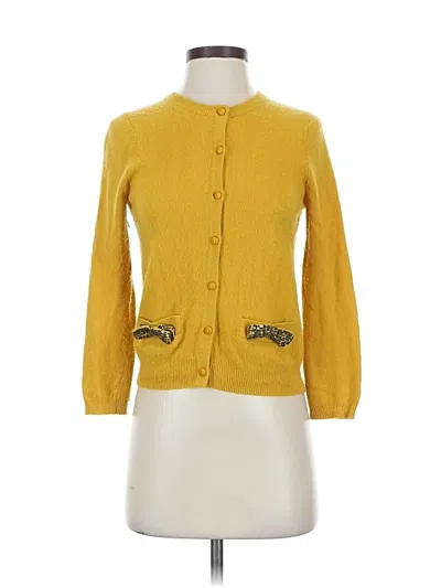 Pre-owned Jcrew Cardigan Sweater In Yellow
