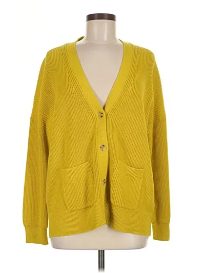Pre-owned Jcrew Cardigan Sweater In Yellow