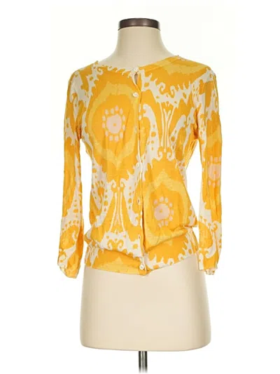 Pre-owned Jcrew Cardigan Sweater In Yellow