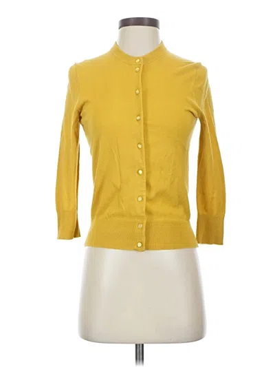 Pre-owned Jcrew Cardigan Sweater In Yellow
