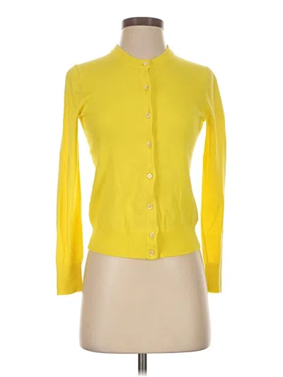 Pre-owned Jcrew Cardigan Sweater In Yellow