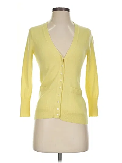 Pre-owned Jcrew Cardigan Sweater In Yellow