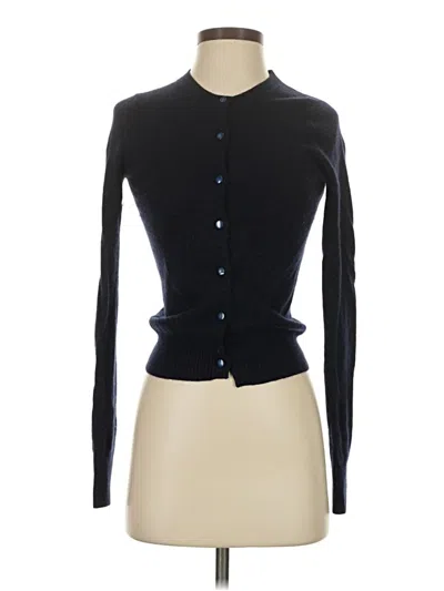 Pre-owned Jcrew Cashmere Cardigan Sweater In Black
