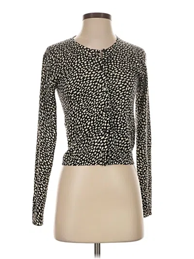 Pre-owned Jcrew Cashmere Cardigan Sweater In Black