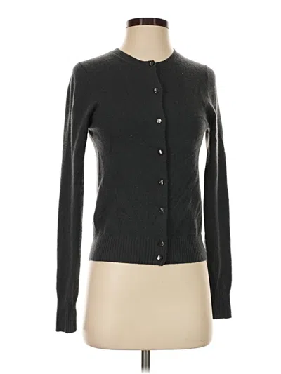 Pre-owned Jcrew Cashmere Cardigan Sweater In Black