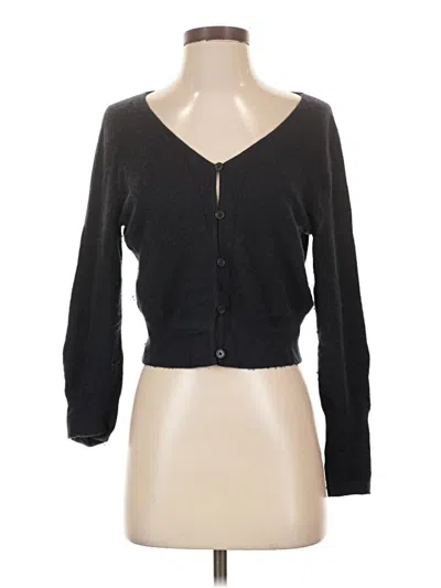 Pre-owned Jcrew Cashmere Cardigan Sweater In Black