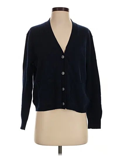 Pre-owned Jcrew Cashmere Cardigan Sweater In Blue