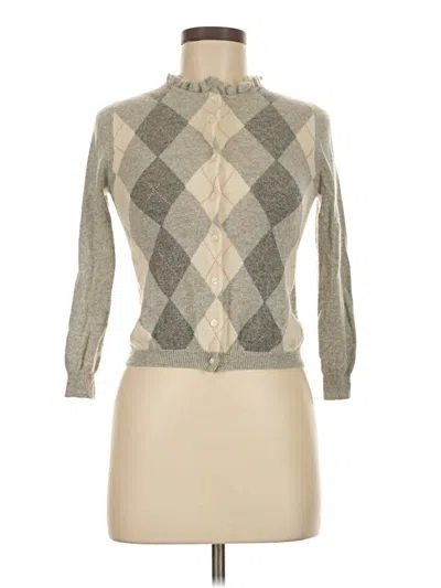 Pre-owned Jcrew Cashmere Cardigan Sweater In Gray