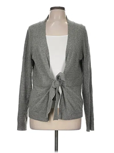Pre-owned Jcrew Cashmere Cardigan Sweater In Gray