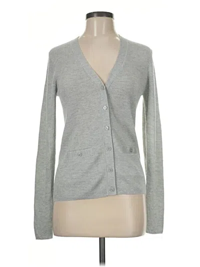 Pre-owned Jcrew Cashmere Cardigan Sweater In Gray