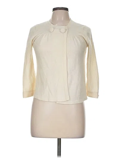 Pre-owned Jcrew Cashmere Cardigan Sweater In Ivory
