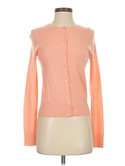 Pre-owned Jcrew Cashmere Cardigan Sweater In Orange