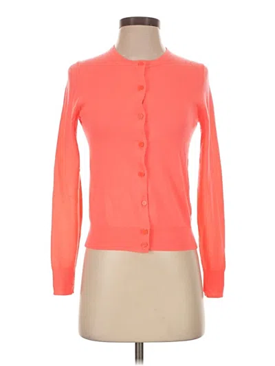 Pre-owned Jcrew Cashmere Cardigan Sweater In Orange