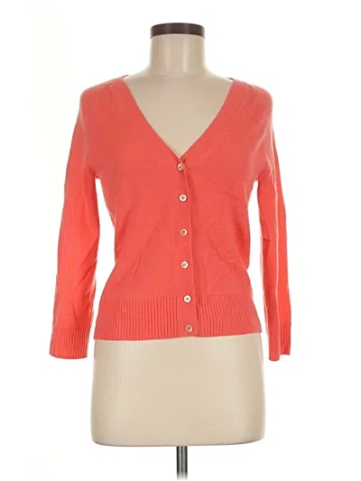 Pre-owned Jcrew Cashmere Cardigan Sweater In Orange