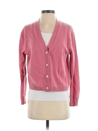 Pre-owned Jcrew Cashmere Cardigan Sweater In Pink